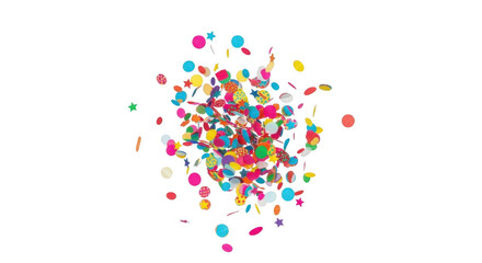 Obraz premium Colorful Confetti PNG Image Stock Download for Creative Designs