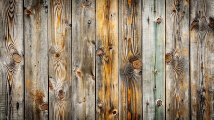 Fototapeta premium Rustic Weathered Wooden Planks Background Texture Showing Natural Grain and Color Variations