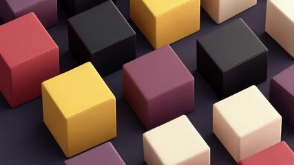 Multicolored geometric cubes abstract design - Powered by Adobe