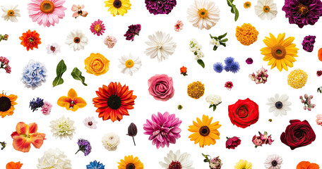 Colorful floral collage