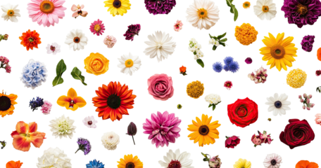Colorful floral collage