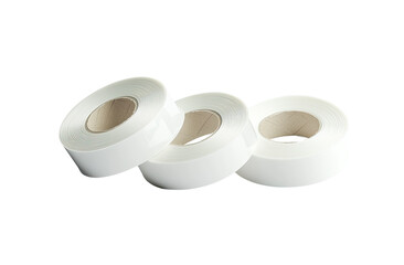 Three rolls of white adhesive tape