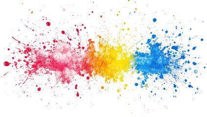 Colorful explosive splatters