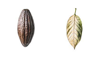 Cocoa Pod and Leaf