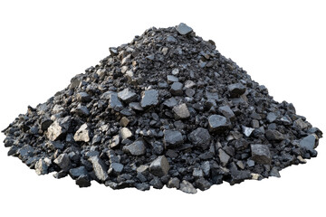 Pile of dark gray crushed rock