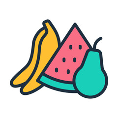 Fresh Tropical Fruits Icon