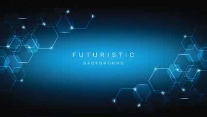 Blue Futuristic Abstract technology background Hi-tech system concept vector illustration