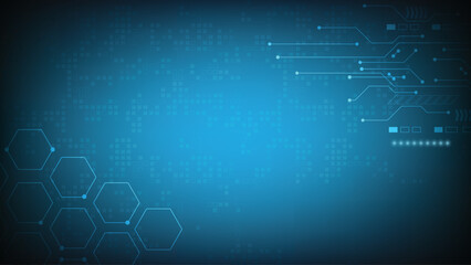 Blue Futuristic Abstract technology background Hi-tech system concept vector illustration