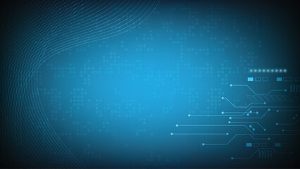 Blue Futuristic Abstract technology background Hi-tech system concept vector illustration