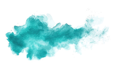 Abstract teal watercolor-like map