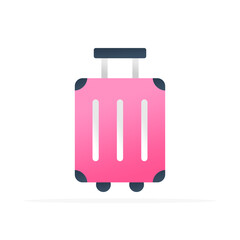suitcase icon, colored flat vector. modern and minimalist design