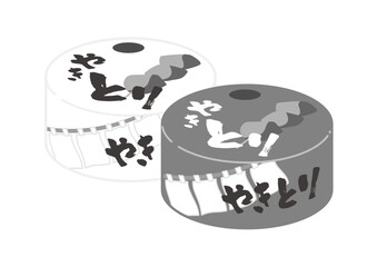 焼き鳥缶のイラスト
