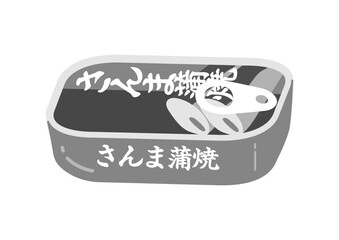 さんまの蒲焼缶のイラスト