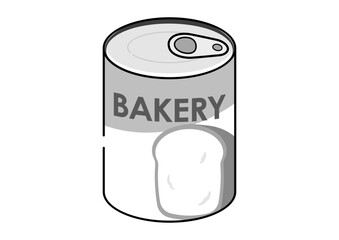 パンの缶詰のイラスト