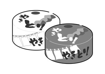 焼き鳥缶のイラスト