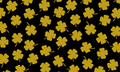 Seamless shamrock pattern. Seamless clover pattern. Clover leaf background