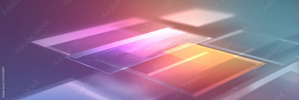 Fototapete Overlapping Error Notifications Displayed on a Transparent Screen With a Minimalistic Design