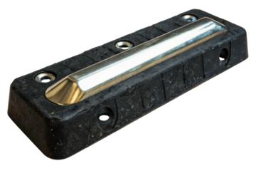 Heavy-duty rubber dock bumper for protecting boats and docks isolated with transparent background