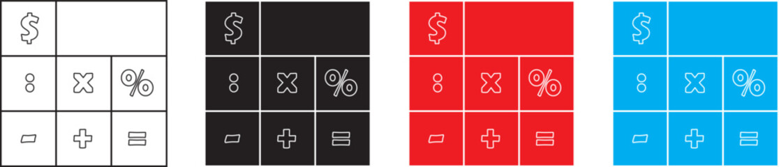 Calculator icon set. Accounting calculator icon. calculator vector