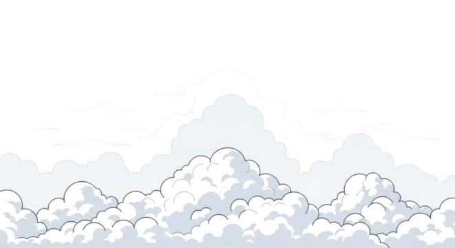 Seamless Cloudscape PNG Background For Games and Digital Art