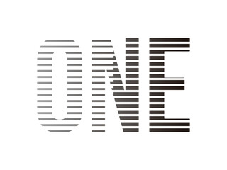Number one with abstract lines design, vector illustration, isolated on transparent background
