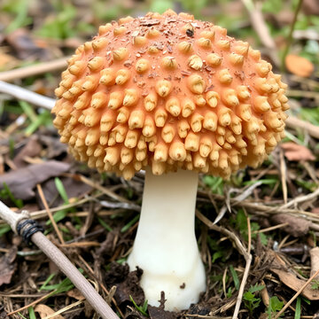 Apioperdon pyriforme, pear-shaped puffball or stump puffball, is a saprobic fungus present throughout much of the world. Denali Sled Dog Kennels, Denali National Park and Preserve