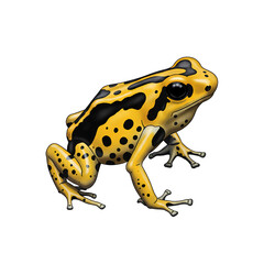 Fototapeta premium Golden Poison Dart Frog Isolated Transparent PNG Image