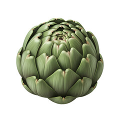 Obraz premium Fresh Green Globe Artichoke Isolated Transparent PNG Image