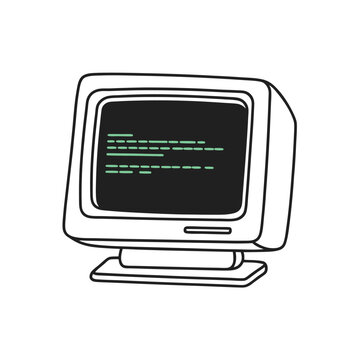 Command line terminal retro style icon vector illustration