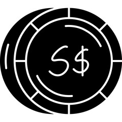 Singapore Dollar Coin Icon
