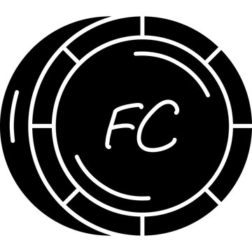 Congolese Franc Coin Icon