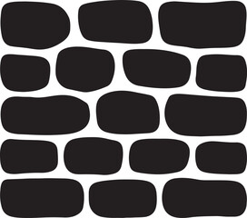 stone wall silhouette design vector art illustration.