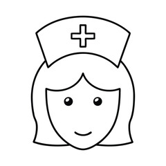 nurse head with cap 