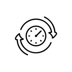 Futuristic ripple-based time travel icon vector illustration