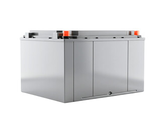 Large industrial lithium ion battery pack isolated on transparent background