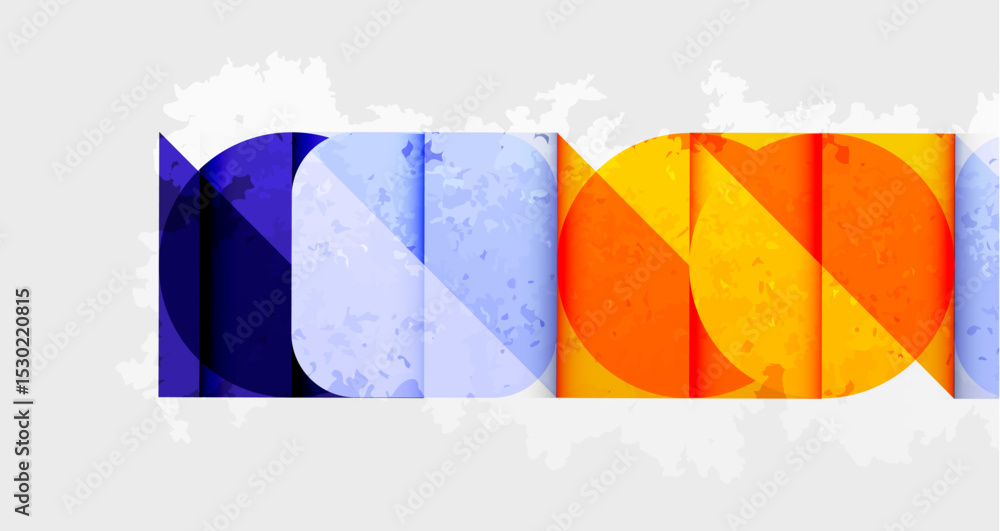 Poster colorful abstract word rndr. letters feature layered textures, gradients, white background. modern d