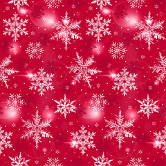 Snowflakes Elegant Seamless Pattern Vector Art