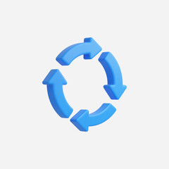 3d Realistic Recycle arrow vector illustration