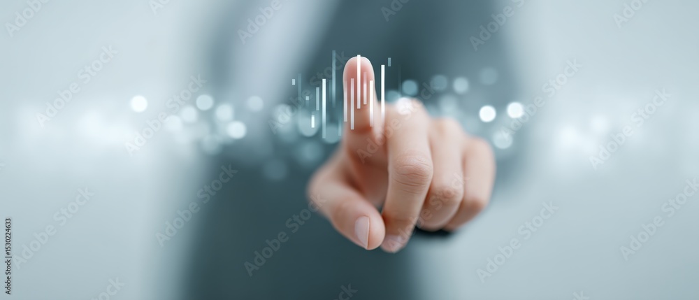 Poster digital interaction user engaging touch technology modern office visual content minimalist environme