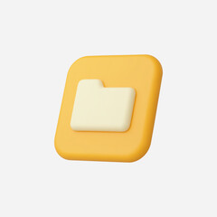 3d Realistic Folder icon vector Illustration