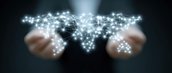 Innovative business solutions global network digital technology professional environment focused viewpoint connectivity concept