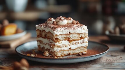 A rich Italian dessert with ladyfingers and mascarpone cream