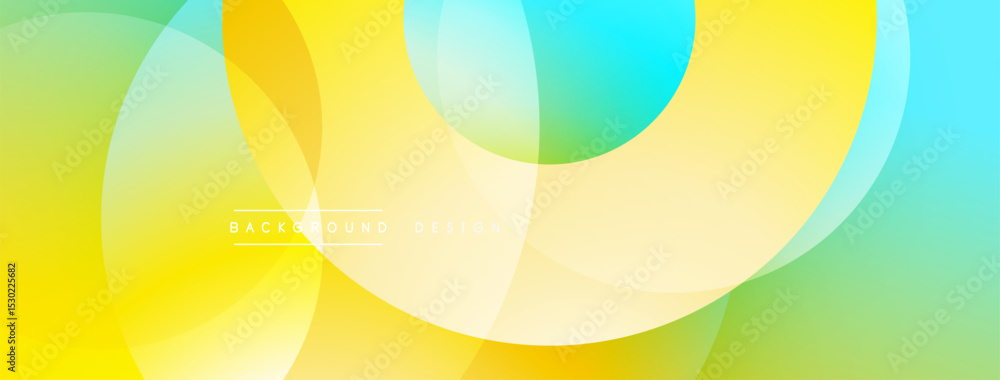 Aufkleber abstract colorful background. overlapping circles create vibrant gradients. modern design with yello