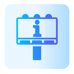 Obraz premium billboard gradient icon