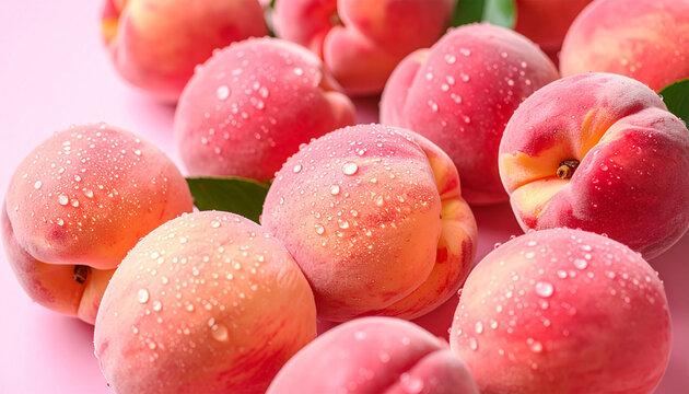 フレッシュでジューシーな桃の背景