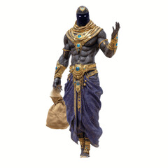 Fototapeta premium Majestic Dark Pharaoh Figurine, Ancient Egyptian