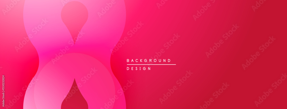 Fototapete Abstract pink background. Overlapping shapes create soft gradients, modern design element. Minimalist aesthetic, vibrant color scheme.
