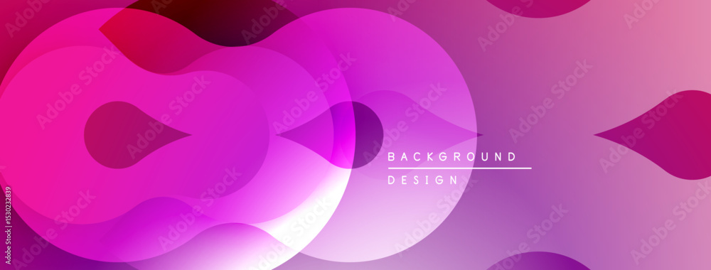 Aufkleber abstract pink purple layers create flowing modern background. soft gradients, dynamic shapes, visual