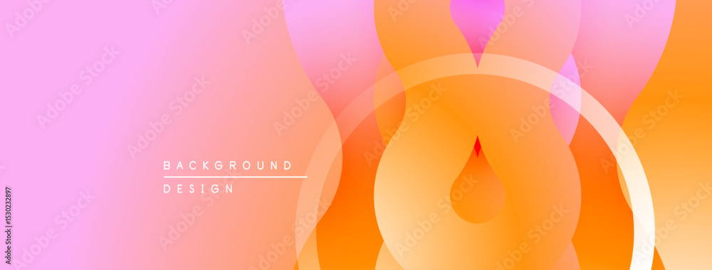 Leinwandbilder Abstract gradient background. Soft pink, orange hues blend seamlessly. Circular shapes create dynamic visual effect. Minimalist design.