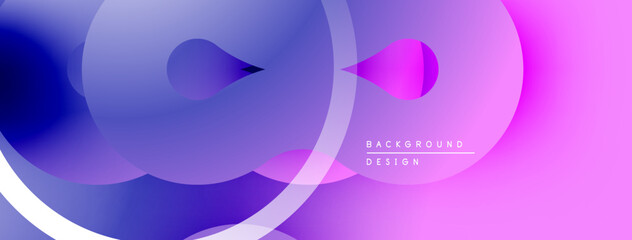 Abstract fluid shapes blend purple, blue hues. Minimalist design creates modern background texture. Smooth gradients offer visual depth.